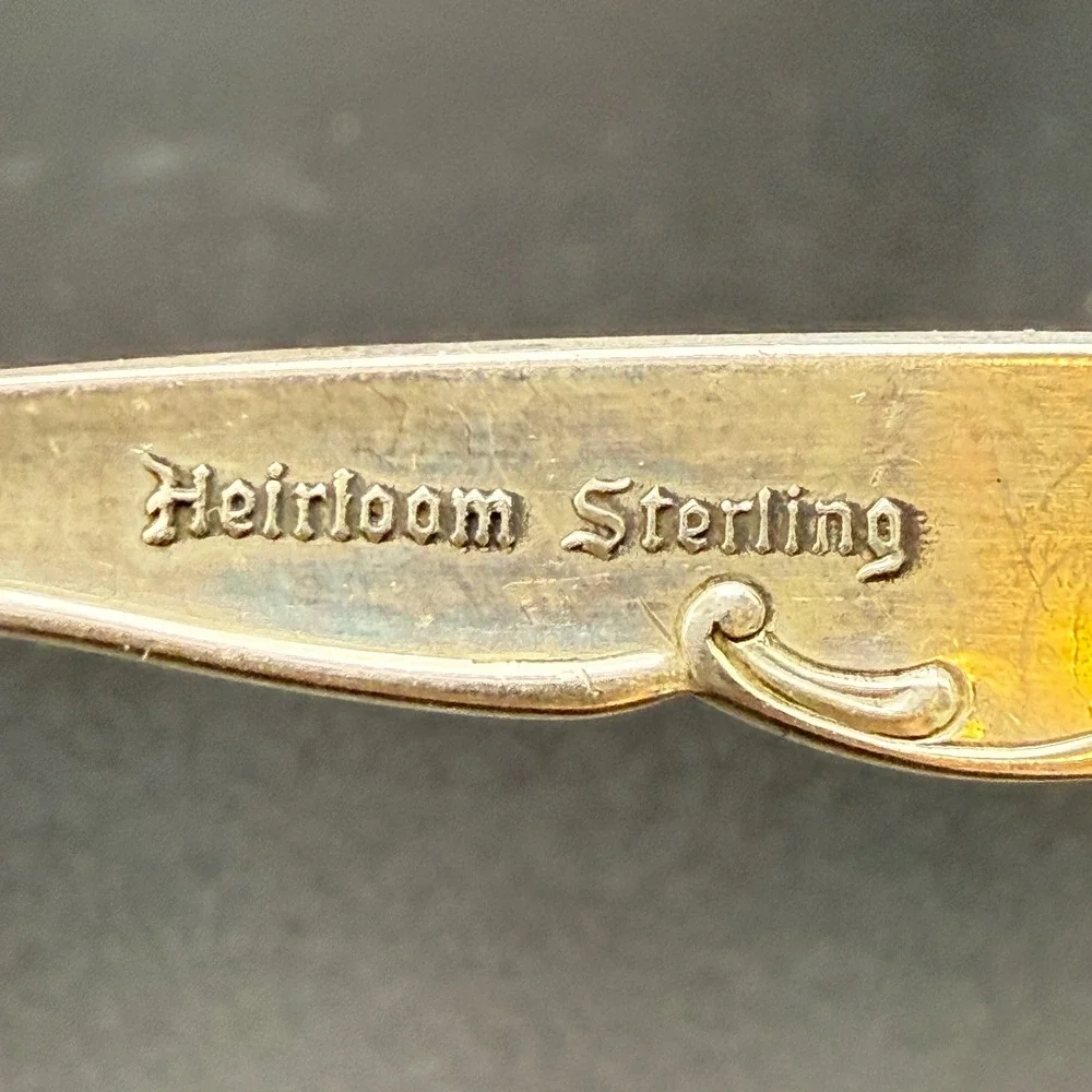 Heirloom Sterling Flower Lane Cocktail Fork Silver 5.5 Inch Seafood Appetizer